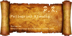 Pellegrini Klaudia névjegykártya