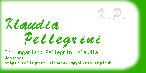 klaudia pellegrini business card